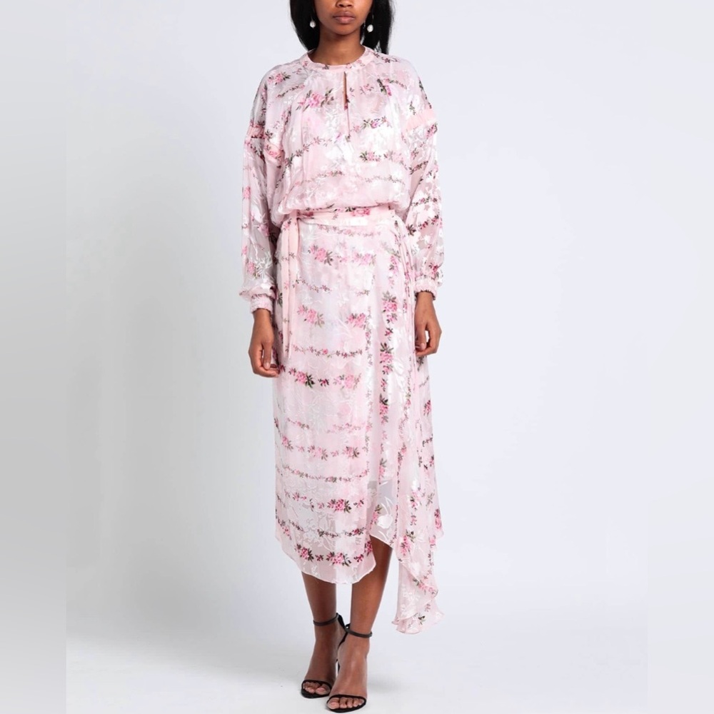 Designer Preen By Thornton Bregazzi Floral Pink Dress